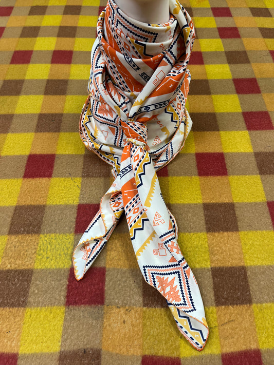 Wild Rag 45x45 white/orange/yellow tribal