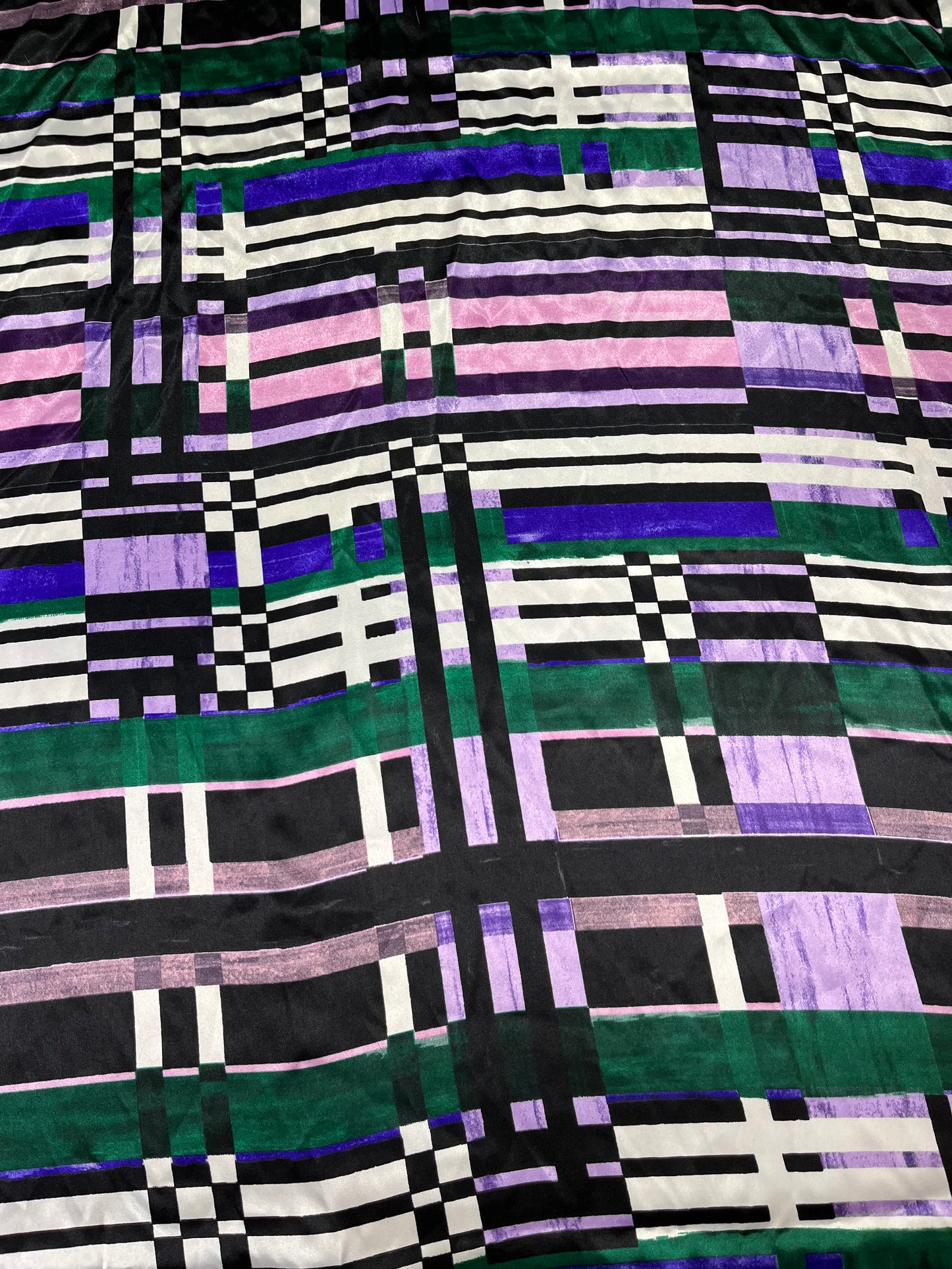 Wild Rag 45x45 Green/pink/black/purple plaid