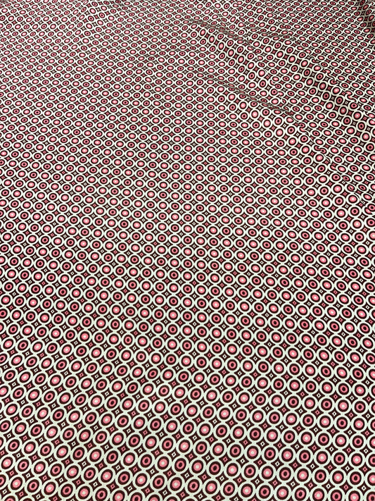 Wild Rag 45x45 pink/maroon circle/diamonds