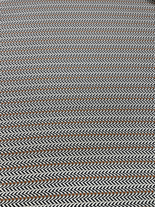 Wilde Rag 45x45 Black/white/gray/rust V pattern