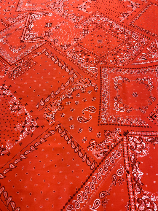 Wild Rag 45x45 red bandanna paisley