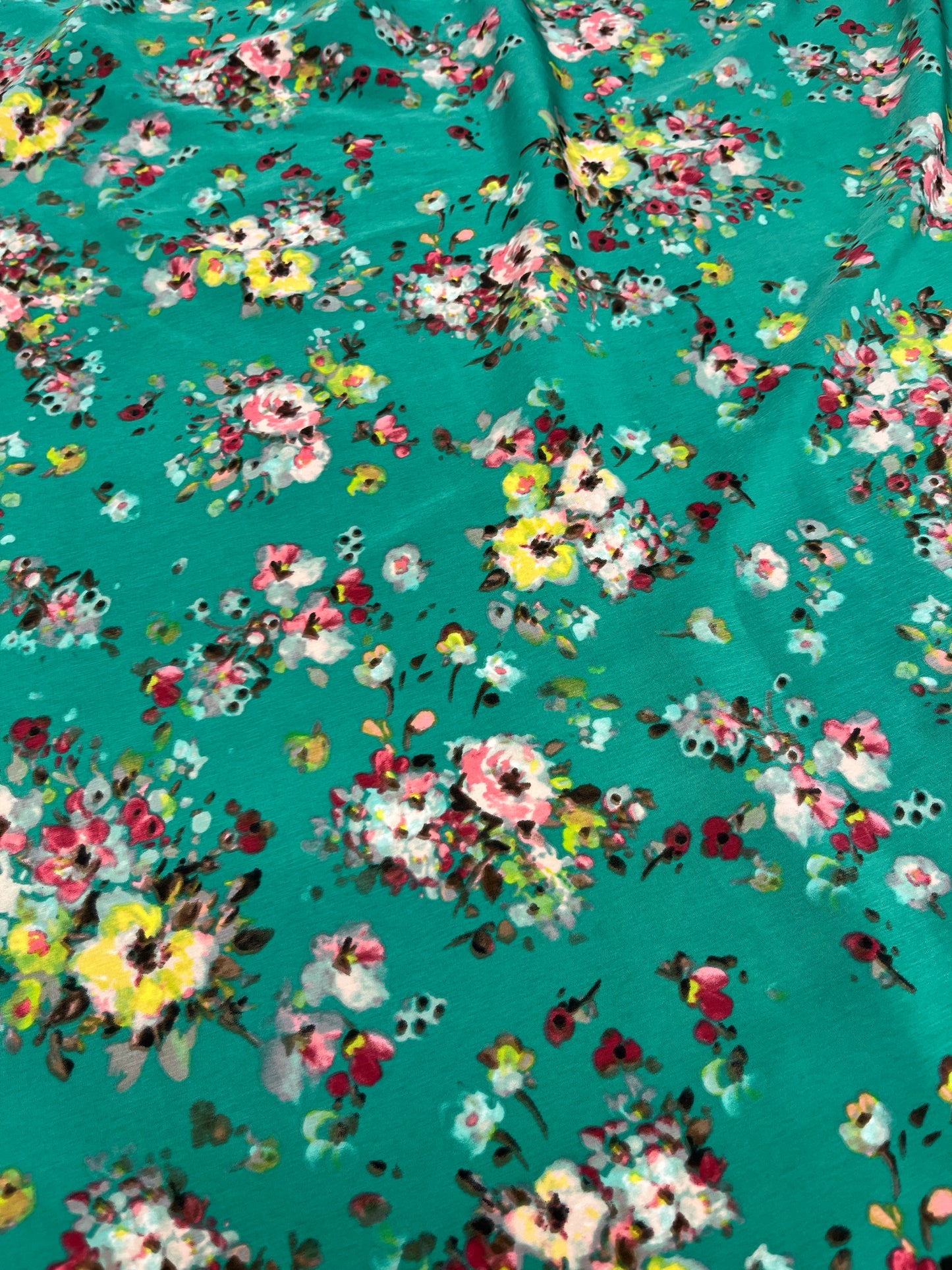 Wild Rag 45x45 turquoise/ yellow/ pink floral