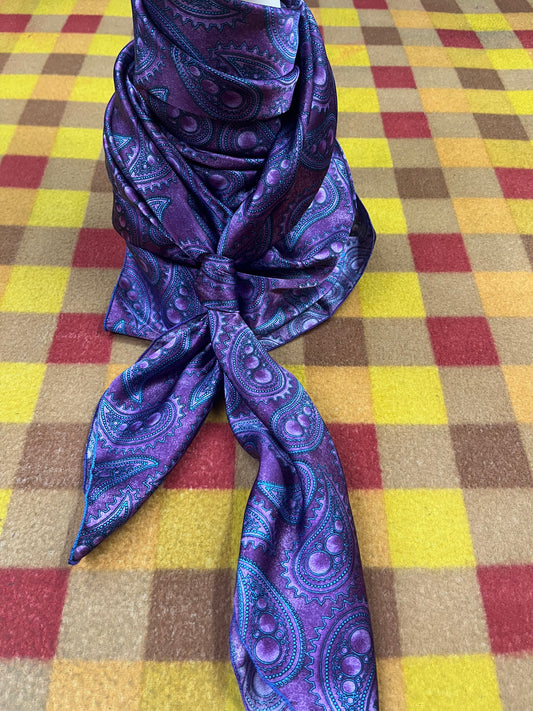 Wild Rag 45x45 purple paisley