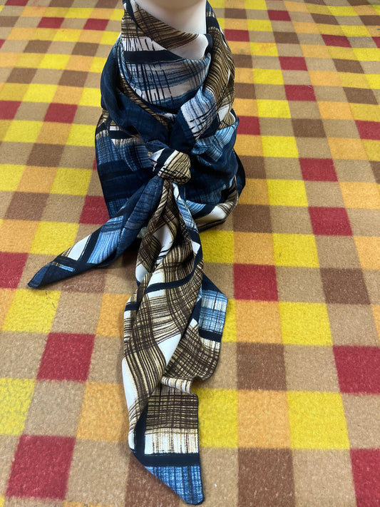 Wild Rag 45x45 navy plaid