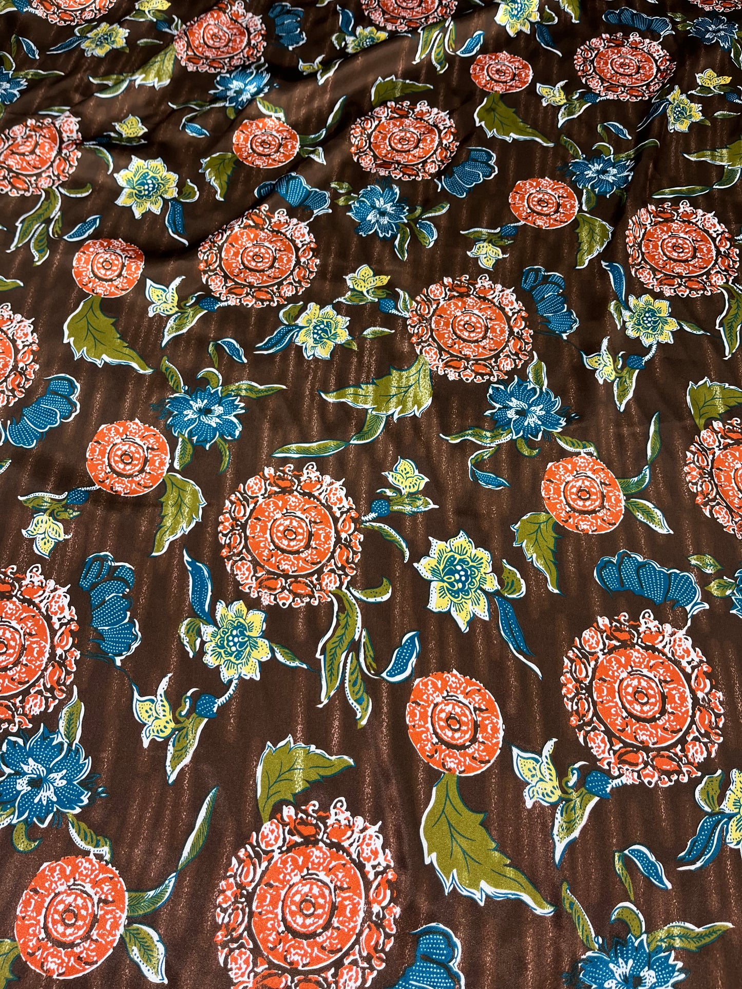 Wild Rag 45x45 brown/orange floral