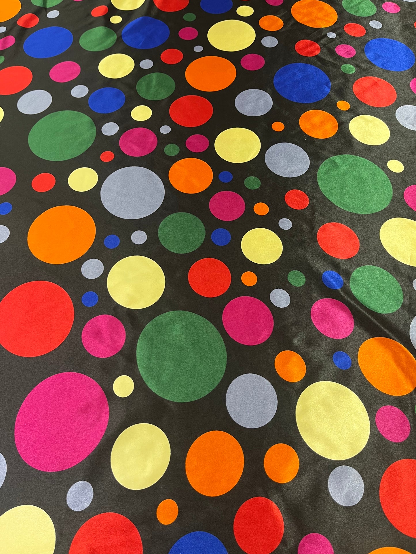 Wild Rag 45x45 multi color/ black polka dots