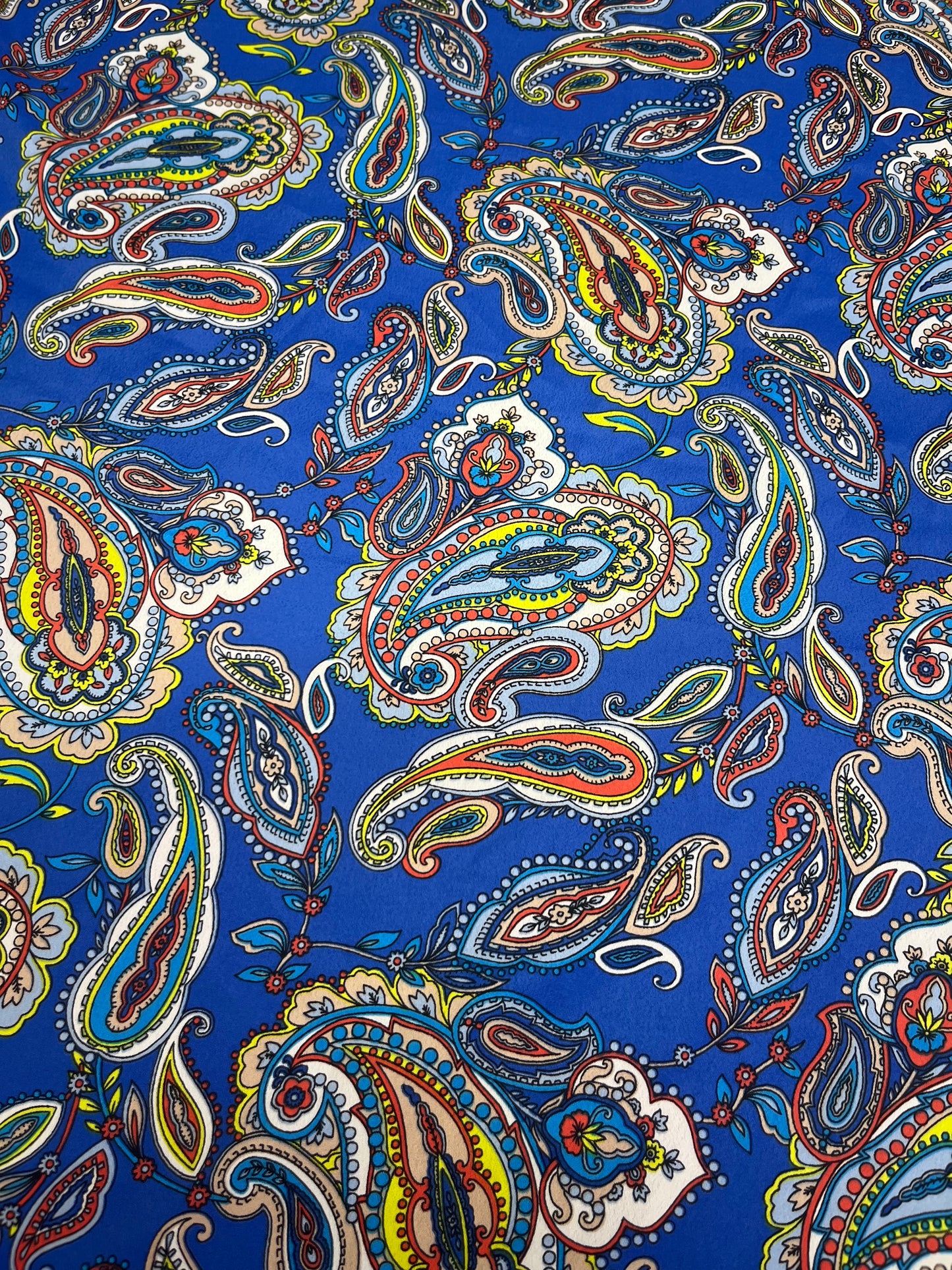 Wild Rag 45x45 blue/yellow/orange paisley