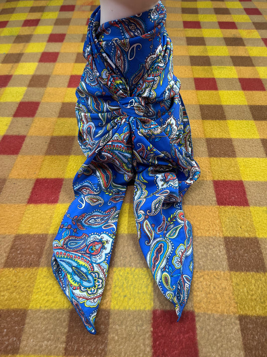 Wild Rag 45x45 blue/yellow/orange paisley