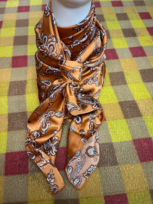 Wild Rags 45x45 orange/burnt paisley