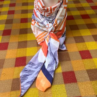 45x45 Wild Rag orange/purple diamond