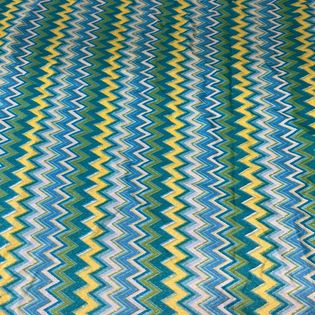 45x45 Wild Rag yellow/lime green zigzag
