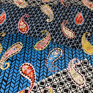 45x45 Wild Rag blue/gray big paisley