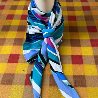 45x45 Wild Rag pink/blue/green stripe
