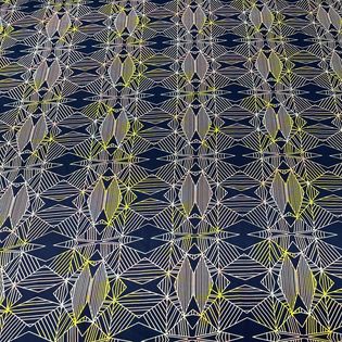 45x45 Wild Rag navy/yellow diamond