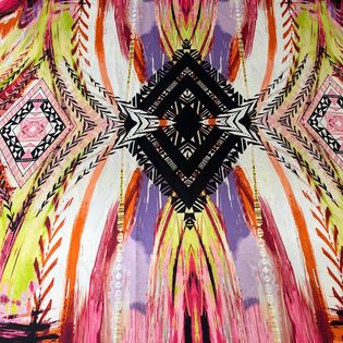 45x45 Wild Rag pink/black diamond