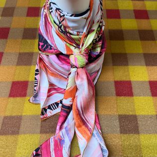 45x45 Wild Rag pink/black diamond