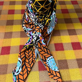 45x45 Wild Rag burnt orange/yellow big paisley