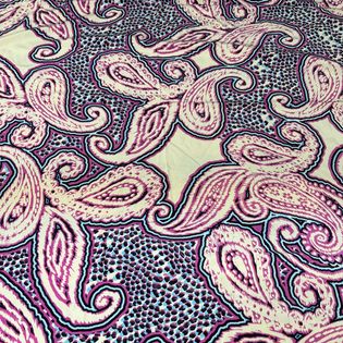 45x45 Wild Rag pink/purple/baby blue paisley/leopard