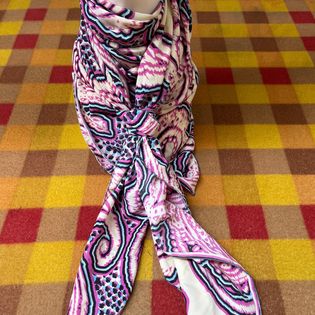 45x45 Wild Rag pink/purple/baby blue paisley/leopard