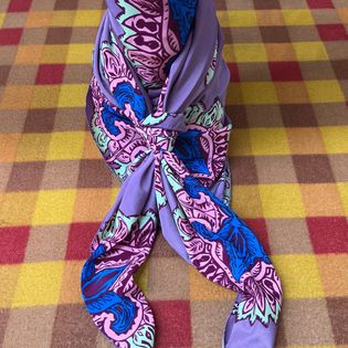 45x45 Wild Rag purple/blue Damascus