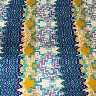 45x45 Wild Rag blue/green blot pattern