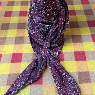 45x45 Wild Rag maroon/red/ chevron