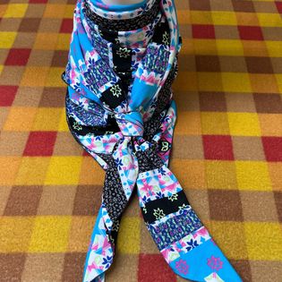 45x45 Wild Rag blue/black/pink zig zag