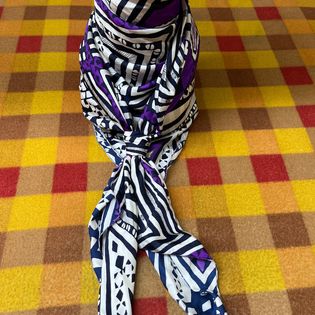 45x45 Wild Rag black/purple diamond