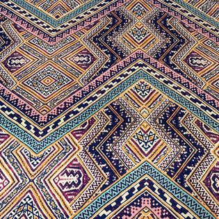 45x45 Wild Rag pink/purple/teal zig zag tribal