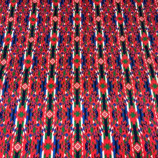 45x45 Wild Rag red/blue/green tribal