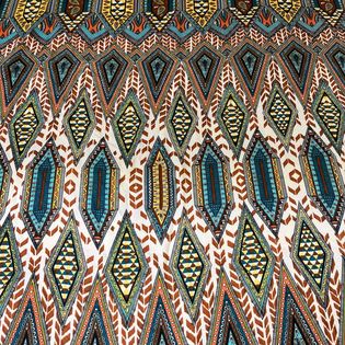 45x45 Wild Rag brown/green diamond tribal