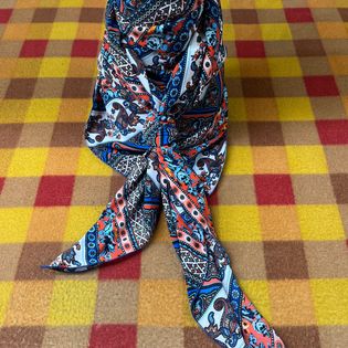 45x45 Wild Rag blue/red paisley tribal