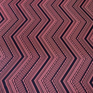 45x45 Wild Rag pink/black zig zag