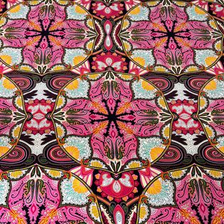 45x45 Wild Rag pink/orange medallion