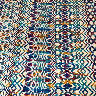 45x45 Wild Rag white/blue/purple multi color