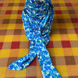 45x45 Wild Rag blue flowers