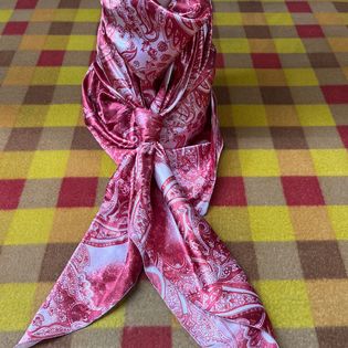 45x45 Wild Rag red and white paisley I